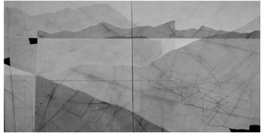  Chris Wilson:  Valley , 2008, acrylic and graphite on canvas, 60 x 120 cm; courtesy the artist 
